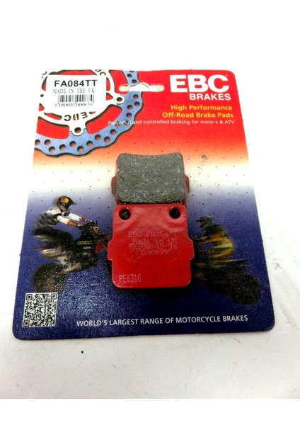FA084TT 2001-2023 Kawasaki Kx 85 Uyumlu Arka Fren Balatası Karbon Balata