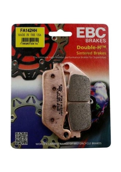 FA142HH 2007-2012 Kawasaki Z 750 Uyumlu Ön Fren Balatası Sinterli Balata