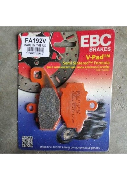 FA192V 2004-2007 Kawasaki Z 750 S Uyumlu Arka Fren Balatası Yarı Sinterli Balata