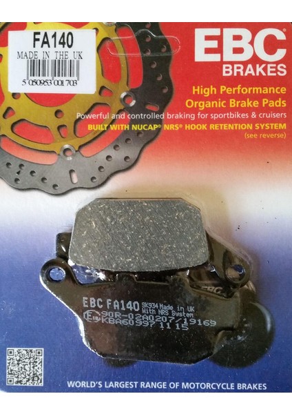FA140 2013-2016 Kawasaki Z 800 E Uyumlu Arka Fren Balatası Organik Balata fiyatları