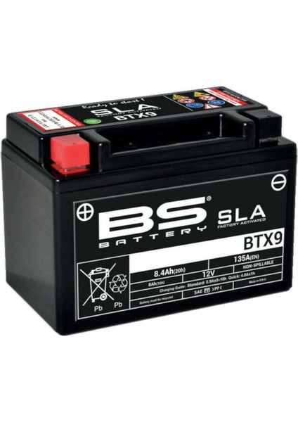 Btx9 Sla 2003-2020 Kawasaki Z 1000 Uyumlu Akü Jel Akü