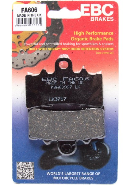 FA606 2014-2023 Ktm 125 Duke Uyumlu Ön Fren Balatası Organik Balata