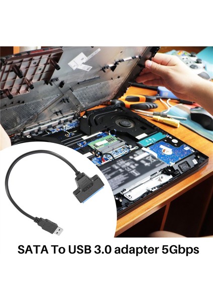 Sata - Usb3.0 Adaptör Sürücüsü Ücretsiz 5gbps 2,5 Inç ile Uyumlu (Yurt Dışından)