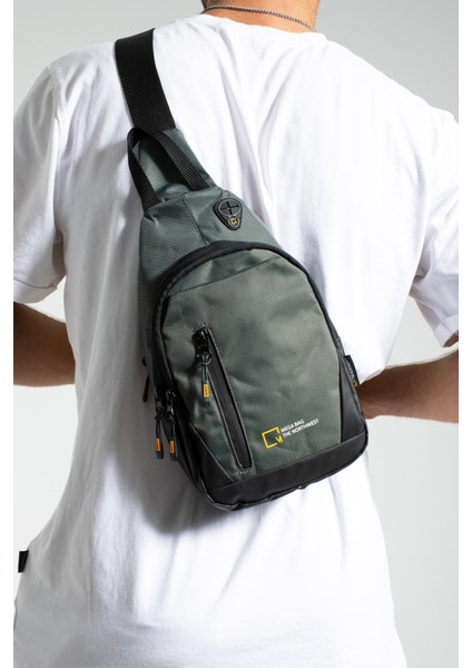 Unisex Keten Kumaş Su Geçirmez Çanta, Çapraz Askılı Omuz ve Göğüs Çantası, Body Bag,