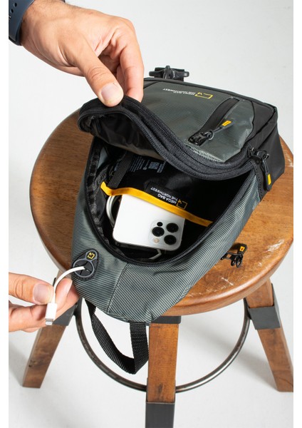 Unisex Keten Kumaş Su Geçirmez Çanta, Çapraz Askılı Omuz ve Göğüs Çantası, Body Bag, fiyatları