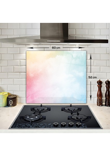 Renkli Değişim | Cam Ocak Arkası Koruyucu | 52cm x 60cm fırsatları