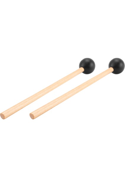 2 Adet Yumuşak Kauçuk Kafa Sopa Ahşap Saplı Çan Tokmaklar Glockenspiel Ksilofon Çan Müzik Aletleri Parçaları Siyah (Yurt Dışından) fiyatları