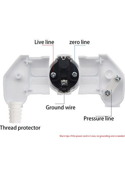 16A 4.8mm Ac Elektrik Gücü Yeniden Kablolanabilir Fiş 6 Parça Siyah Ab Fişi (Yurt Dışından)