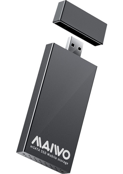 Maıwo USB 3.0 Msata SSD Harici Kasa Alüminyum Alaşımlı Taşınabilir Mobil Katı Hal Sürücü Kutusu Desteği 2 T Bellek (Yurt Dışından)