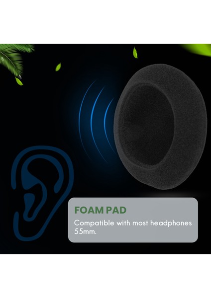 4 Çift 60MM Yedek Kulak Köpük Kulaklık Pad Kulaklık Kulaklık Siyah Için Kapakları (Yurt Dışından) fiyatları