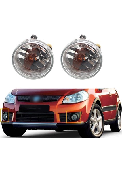 Çift Araba Ön Tampon Sis Farları Montaj Sürüş Lambası Sis Lambası Suzuki Sx4 2007-2012 Aerio 2002-2004 (Yurt Dışından)