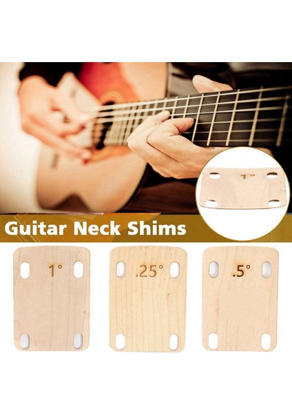 3 Adet Gitar Boyun Şimleri Gitar ve Bas Onarımı Için Cıvatalı Boyun Plakası 0.25°, 0.5° ve 1° Derece Gitar Şimleri (B) (Yurt Dışından) fiyatları