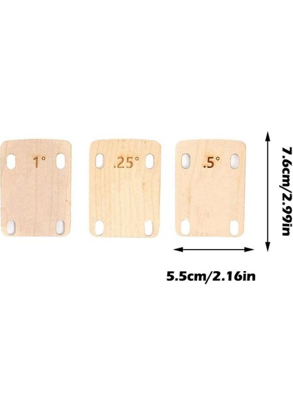 3 Adet Gitar Boyun Şimleri Gitar ve Bas Onarımı Için Cıvatalı Boyun Plakası 0.25°, 0.5° ve 1° Derece Gitar Şimleri (B) (Yurt Dışından) modelleri