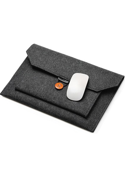 Yumuşak Iş Çantası Kılıf Apple Macbook Air Pro Retina 13 Dizüstü Bilgisayar Macbook Tablet Çantası Koyu Gri (Yurt Dışından)