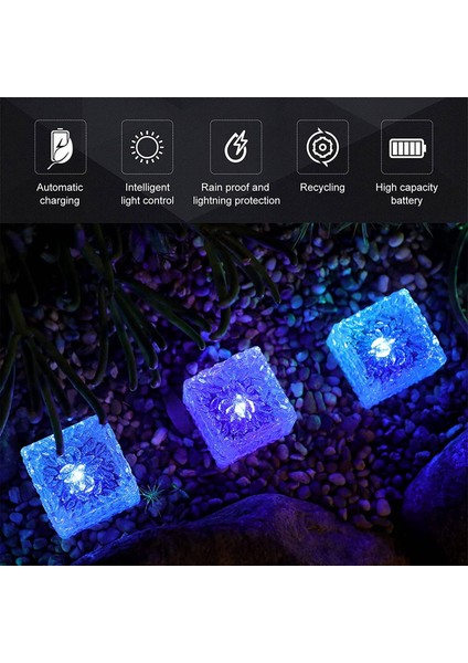 Solar Tuğla Işıklar 6'lı Paket Solar Buz Kare Işıklar LED Güverte Işıkları (Yurt Dışından) modelleri