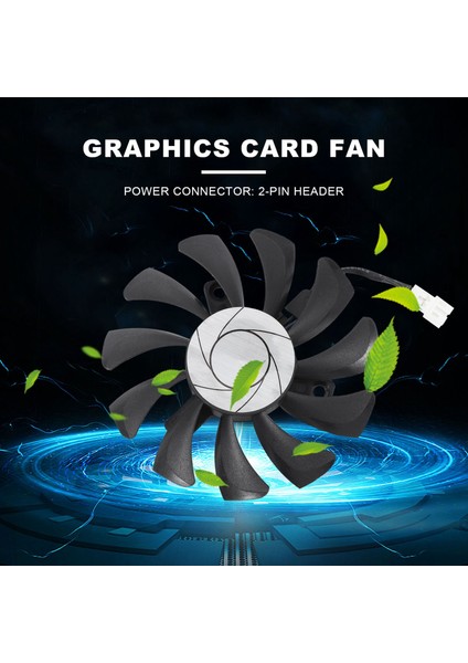 HA8010H12F-Z 75MM 2pin GTX1050TI Gpu Soğutucu Çift Fan Msı Için(1 Adet) (Yurt Dışından)