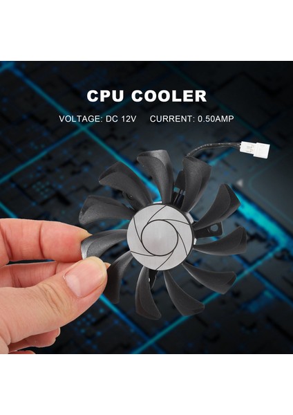 HA8010H12F-Z 75MM 2pin GTX1050TI Gpu Soğutucu Çift Fan Msı Için(1 Adet) (Yurt Dışından)