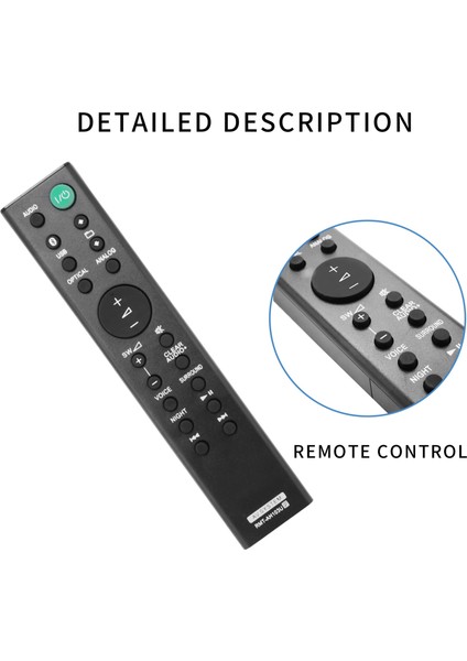 RMT-AH103U Sony Ses Çubuğu Için Uzaktan Kumanda HT-CT80 SA-CT80 HTCT80 SACT80 SS-WCT80 RMTAH103U (Yurt Dışından)