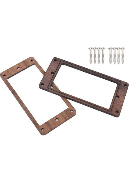 2 Adet Elektro Gitar Ahşap Humbucker Gitar Pikap Çerçevesi Pikap Montaj Halkası (Yurt Dışından)