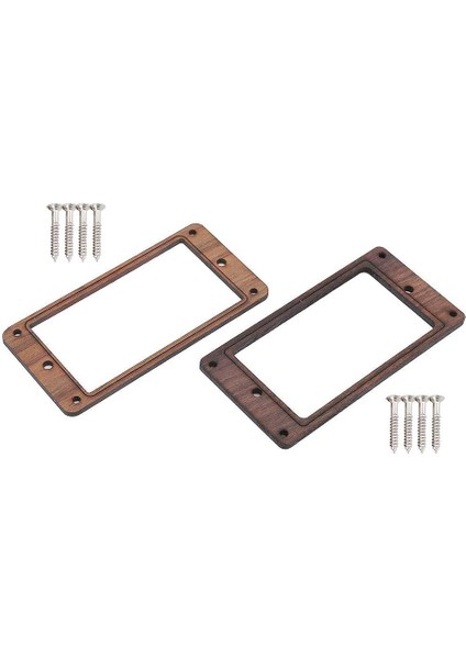 2 Adet Elektro Gitar Ahşap Humbucker Gitar Pikap Çerçevesi Pikap Montaj Halkası (Yurt Dışından)