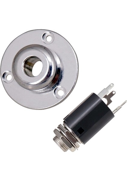 Bas Gitar Çıkışı Giriş Uç Pin Jack-6.35 Akustik Gitar Ekolayzır Eq Preamp Soket 6.35MM Gitar Aksesuarları Gümüş (Yurt Dışından)