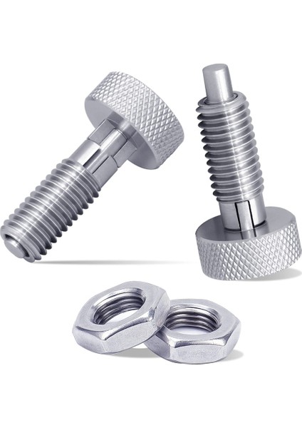 2 Paket Çelik Kilitleme M6 Tipi El Geri Çekilebilir Yaylı Piston, 1/4 Inç-20 Konu, Haddeleme Araç Kutusu Için 0,50 Inç Konu (Yurt Dışından)
