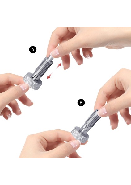2 Paket Çelik Kilitleme M6 Tipi El Geri Çekilebilir Yaylı Piston, 1/4 Inç-20 Konu, Haddeleme Araç Kutusu Için 0,50 Inç Konu (Yurt Dışından)