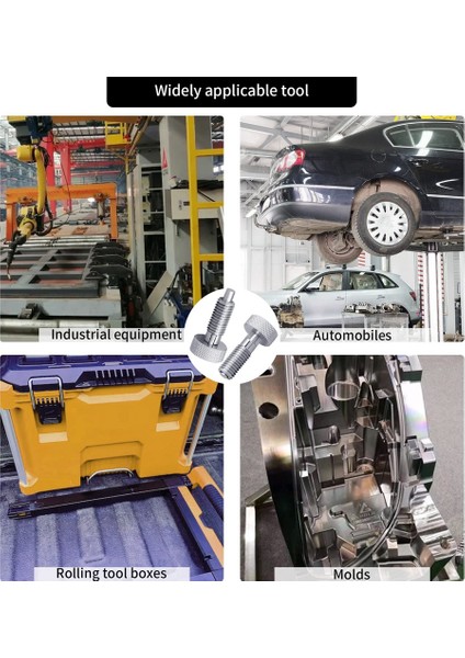 2 Paket Çelik Kilitleme M6 Tipi El Geri Çekilebilir Yaylı Piston, 1/4 Inç-20 Konu, Haddeleme Araç Kutusu Için 0,50 Inç Konu (Yurt Dışından)