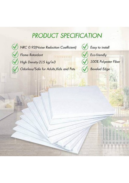 6 Paket Akustik Paneller Yüksek Yoğunluklu Ses Geçirmez Duvar Panelleri Kayıt Stüdyosu, Tavan, Ofis Vb. Için Ses Emici Fayanslar (Yurt Dışından) indirimleri