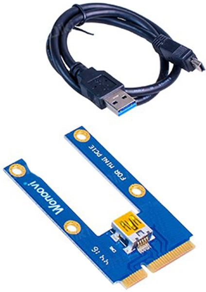 USB 3.0 Mini Pcı-E - Pcıe Pcı Express 1x - 16X Genişletici Yükseltici Kart Adaptörü Uzatma Kablosu Bitcoin Madenci Madenciliği Için (Yurt Dışından)