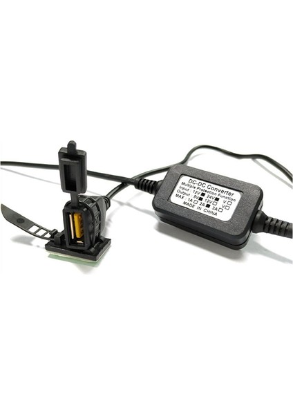 Su Geçirmez USB Bağlantı Noktası Araba Dvr Özel Güç Kutusu Motosiklet Akıllı Telefon Için Gps Kablosu Araç Şarj Kiti 12 V -24 V Ila 5 V (Yurt Dışından) fiyatları
