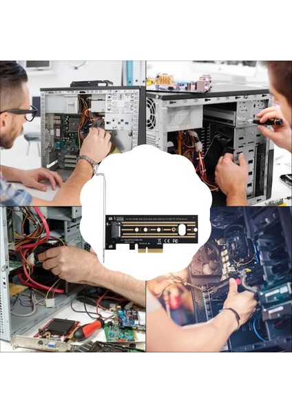 M.2 Nvme Ssd'den Pcı-E 4.0 Adaptör Kartına Pcı-E X4 4.0 Gen4 Nvme Key-M.2 Adaptör Kartı Desteği 2230/2242/2260/2280/22110 SSD (Yurt Dışından)