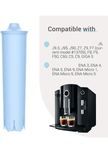 Yedek Su Filtresi Için Uyumlu Jura Capresso A9 C5 C60 C9 F50 J6 F7 F8 J9 Kahve Makineleri Aksesuarları (Yurt Dışından)