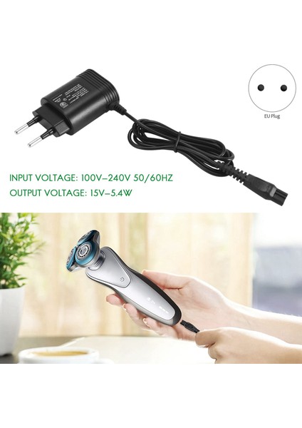 Philips Oneblade QP6520 QP6510 Tıraş Makinesi Jilet Şarj Güç Kaynağı Adaptör Kablosu Ab Tak Için 15V HQ8505 (Yurt Dışından)