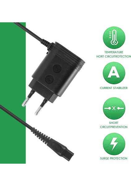 Philips Oneblade QP6520 QP6510 Tıraş Makinesi Jilet Şarj Güç Kaynağı Adaptör Kablosu Ab Tak Için 15V HQ8505 (Yurt Dışından)