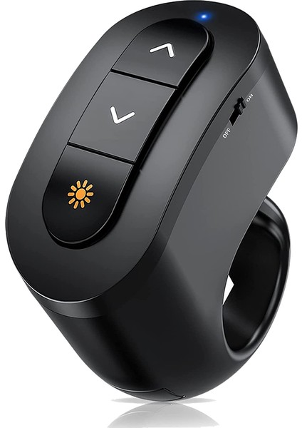 Win 10 8 7 Xp Power Point Için Kırmızı Işıklı USB Sunum Uzaktan Kumandalı 2.4ghz Şarj Edilebilir Kablosuz Sunucu Parmak Yüzük (Yurt Dışından)
