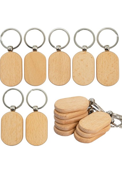 Boş Ahşap Anahtar Etiketi Anahtar Diy Ahşap Anahtarlıklar Anahtar Ahşap Gravür Boşlukları 20 Paket (Yurt Dışından)