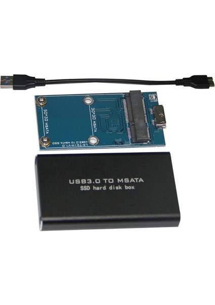 Msata USB 3.0 SSD Muhafaza Harici Sabit Disk Kutusu Saklama Kutusu Adaptörü Için 30X50MM 30X30MM Msata SSD (Yurt Dışından)