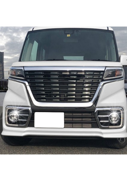2 Adet/takım Plastik Araba Ön Kafa Sis Lambası Krom Kapak Trim Çerçeve Çerçeve Garnitür Suzuki Spacia Için Özel MK53S (Yurt Dışından)