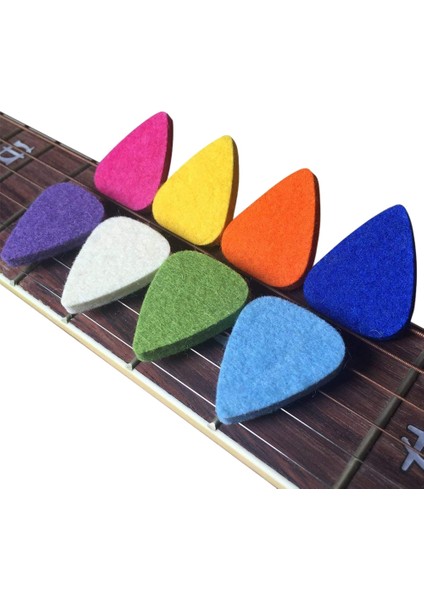 Ukulele Seçtikleri Ukulele ve Gitar Için Keçe Seçtikleri/mızrap, 8 Parça Gitar Seçtikleri, Çok Renkli (Yurt Dışından)