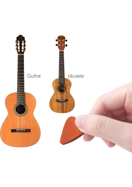Ukulele Seçtikleri Ukulele ve Gitar Için Keçe Seçtikleri/mızrap, 8 Parça Gitar Seçtikleri, Çok Renkli (Yurt Dışından)