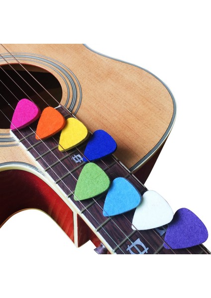 Ukulele Seçtikleri Ukulele ve Gitar Için Keçe Seçtikleri/mızrap, 8 Parça Gitar Seçtikleri, Çok Renkli (Yurt Dışından)