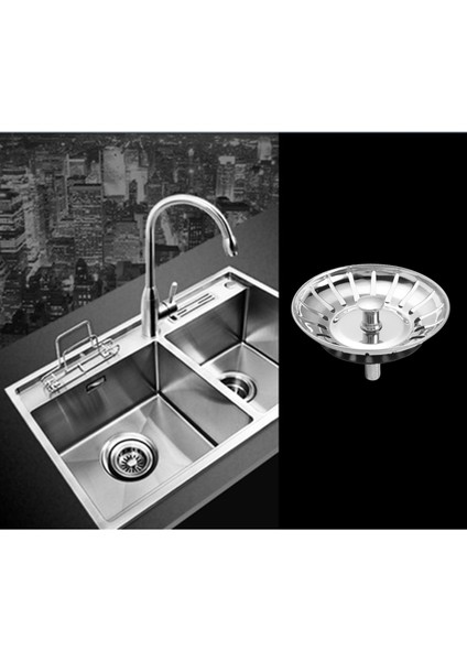 Çap 78 mm Paslanmaz Çelik Mutfak Lavabo Süzgeci Stoper Atık Fiş Lavabo Filtresi (Yurt Dışından)