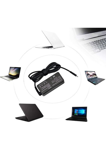 65W USB Tip C Laptop Şarj Cihazı Lenovo Chromebook 100E Thinkpad T480 T580 Yoga C930 Adaptör Güç Besleme Kablosu, Abd Tak (Yurt Dışından)