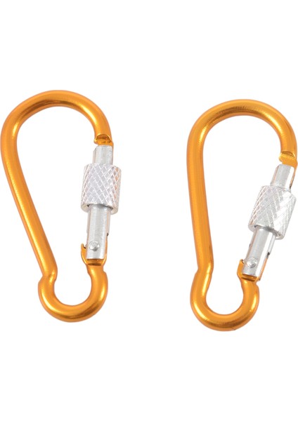 Alüminyum Hareket Ayar Vidası Karabina Klipsi Kanca 5cm Uzun 2 Parçalı Altın Rengi (Yurt Dışından)