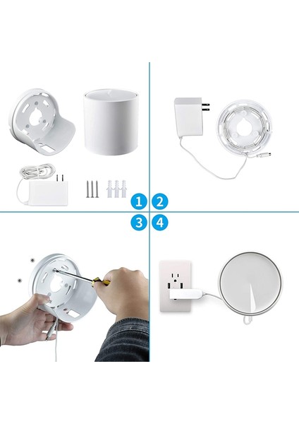 Tp-Link Deco X20 Için Duvara Montaj Tutucu, Deco X60 Tüm Ev Için Mesh Wifi Sistemi, Ev Wifi Yönlendiriciyle Uyumlu (Yurt Dışından)