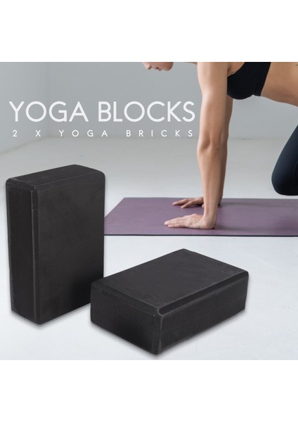 Yoga Bloğu ve Yoga Askı Seti Eva Köpük Yumuşak Kaymaz Yoga Blokları Evrensel Pilates Esneme ve Sıkılaşma Egzersizleri Siyah (Yurt Dışından) modelleri