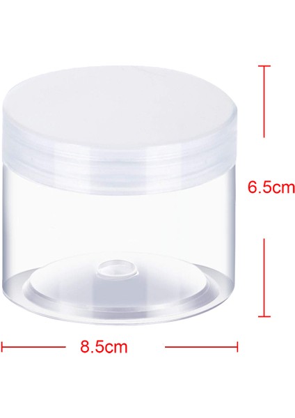 Boş 12'li Paket Şeffaf Plastik Saklama Baharat Kavanozu Geniş Ağızlı Plastik Konteyner, Güzellik Ürünleri, Dıy Mukus Imalatı Veya Diğer Kullanımlar Için Kapaklı (Yurt Dışından)