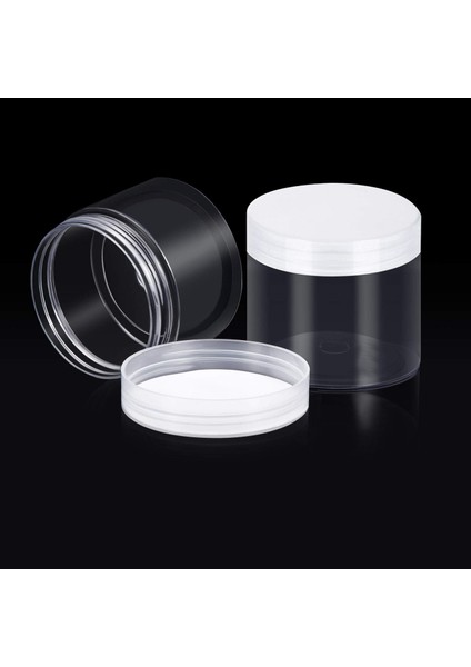Boş 12'li Paket Şeffaf Plastik Saklama Baharat Kavanozu Geniş Ağızlı Plastik Konteyner, Güzellik Ürünleri, Dıy Mukus Imalatı Veya Diğer Kullanımlar Için Kapaklı (Yurt Dışından)