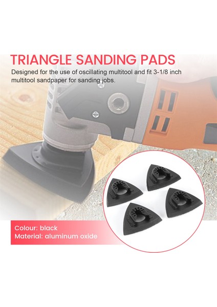 Adet 3-1/8 Inç Güç Salınımlı Alet Zımpara Pedleri, 80MM Üçgen Zımpara Pedleri Evrensel Hızlı Bırakma Çok Amaçlı Ped (Yurt Dışından) fırsatları